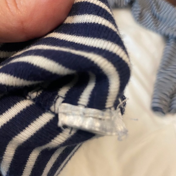 Vineyard Vines Shift Dress Womens Medium Blue White Striped Long Sleeve Zip Back - Picture 4 of 4